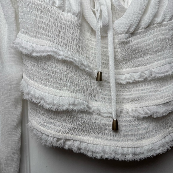 Free People Solid Lolita Coastal Boho Blouse White Size Large - Picture 9 of 16